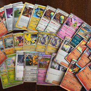 30 Assorted Pokémon Trading Cards - Holo & Rare Mix